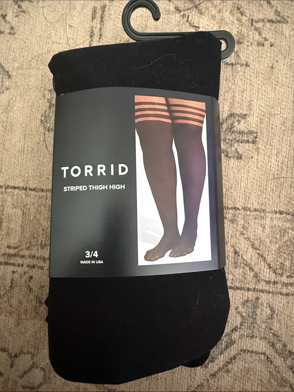 torrid Black Sheer Striped Thigh High Stockings